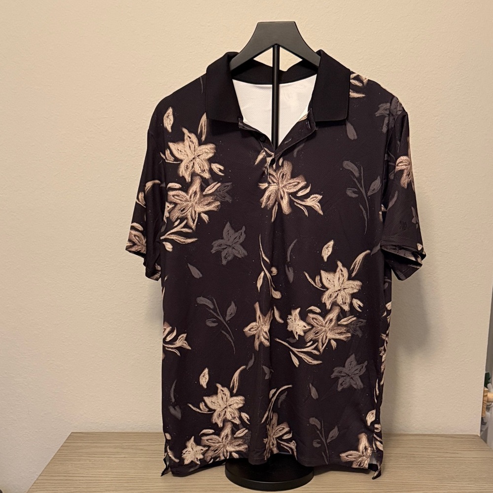 Floral Black Men's Shirt